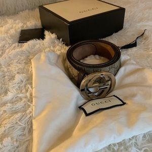 Mens Gucci Supreme Canvas Belt